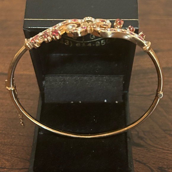 ❌❌❌❌Vintage antique 12kt rose gold pearl ruby bangle - Picture 3 of 8